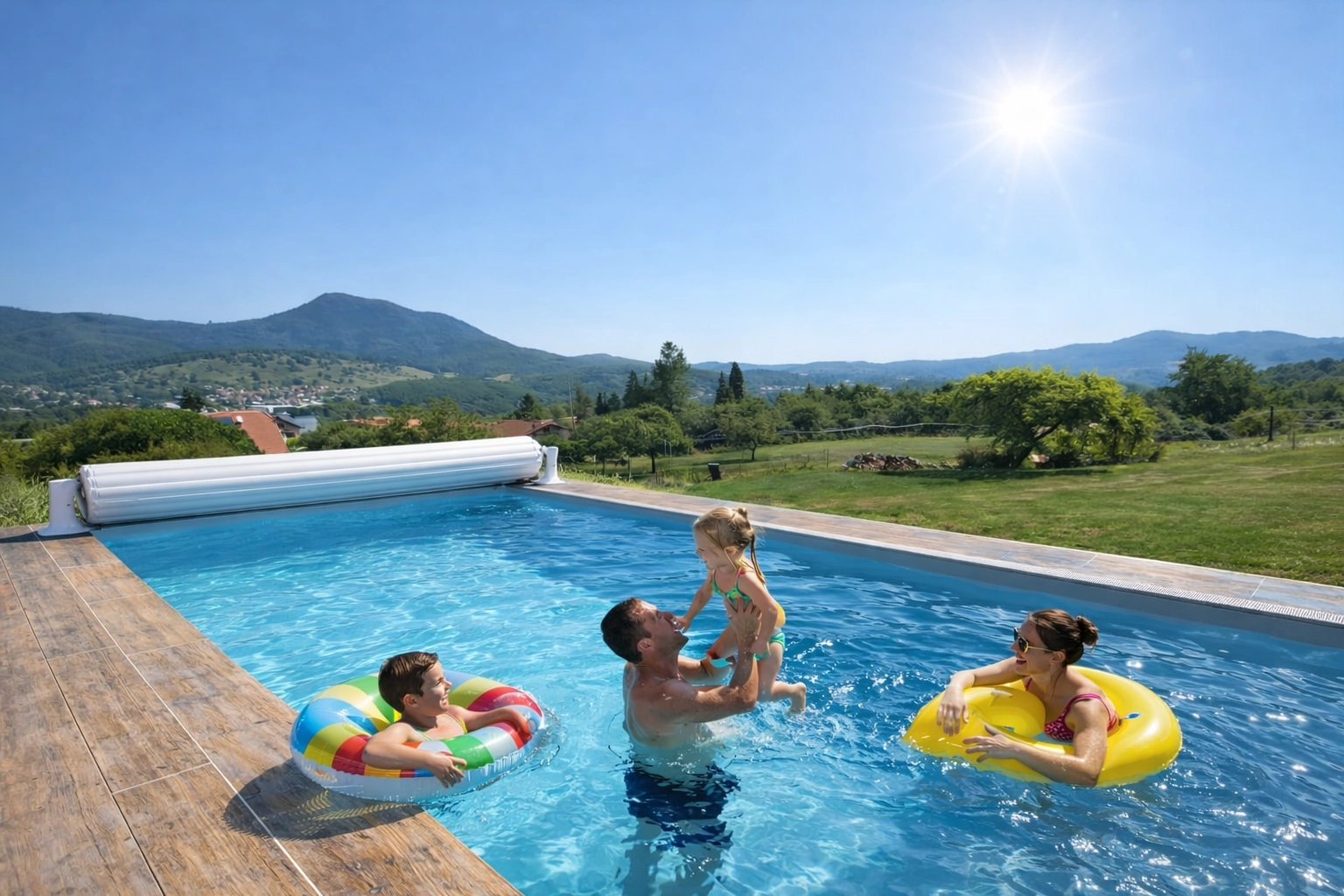 Piscine coque modèle Karen, installée dans le Haut-Rhin
