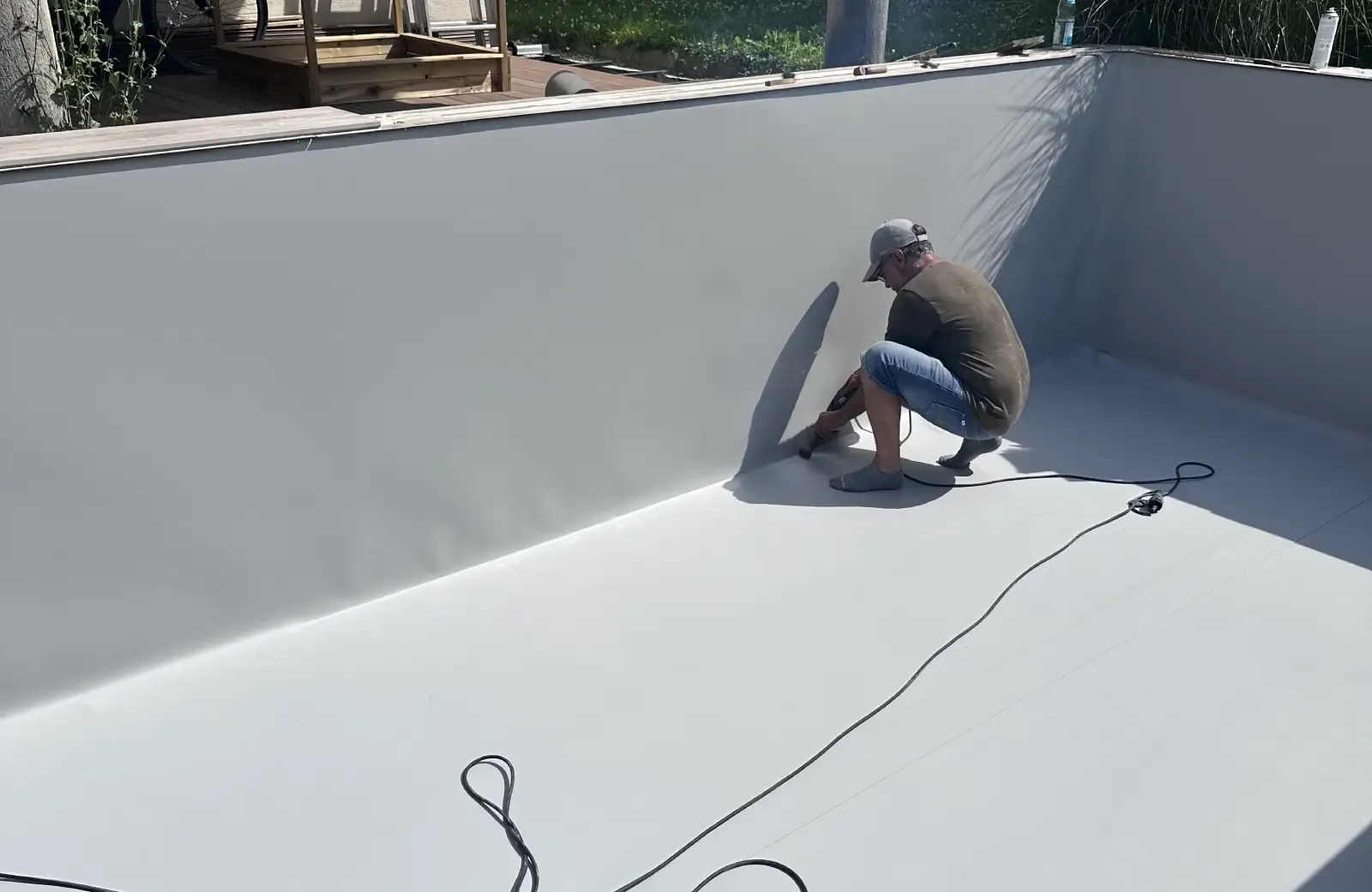Rénovation de piscine, changement de liner